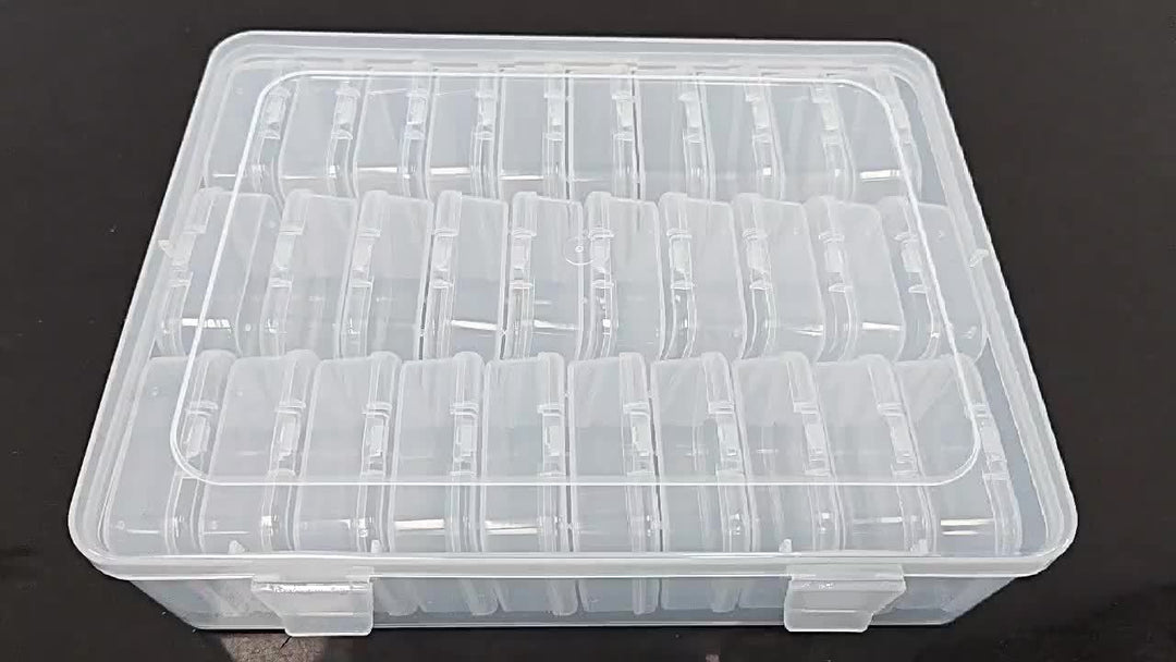 Practical 30-piece storage set for beads and craft supplies