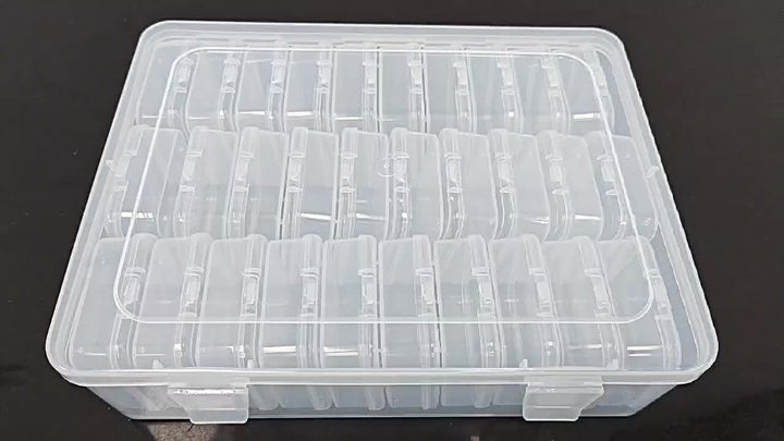 Practical 30-piece storage set for beads and craft supplies