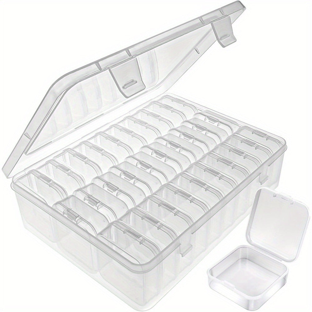 Practical 30-piece storage set for beads and craft supplies