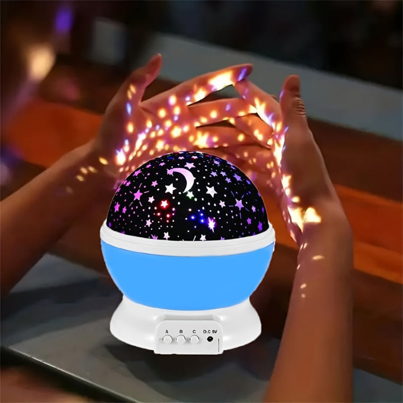 360° Starry Sky Projector with 12 Color Modes – LED Galaxy Night Light