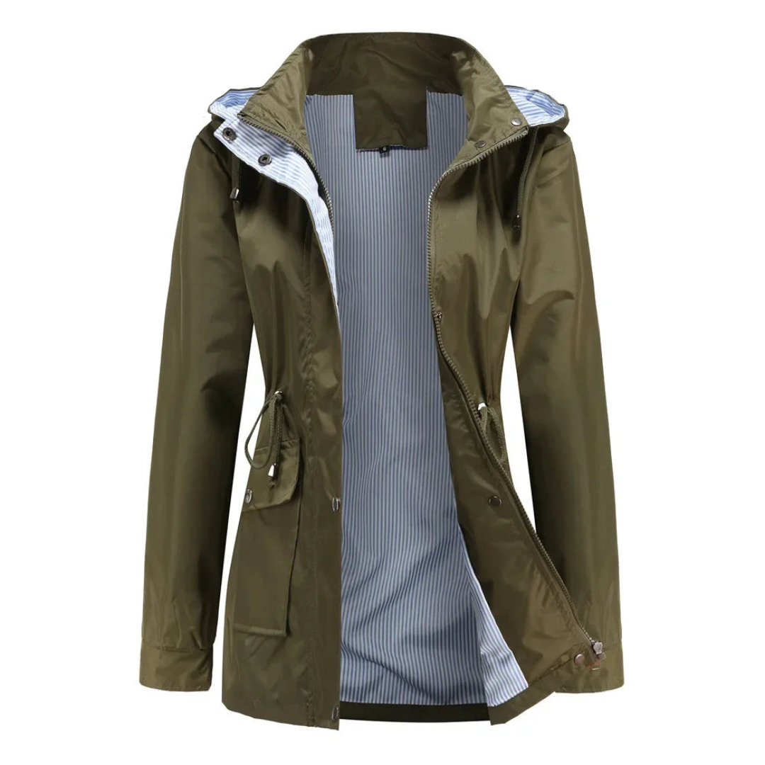 Women's Rain Jacket with Classic Design 