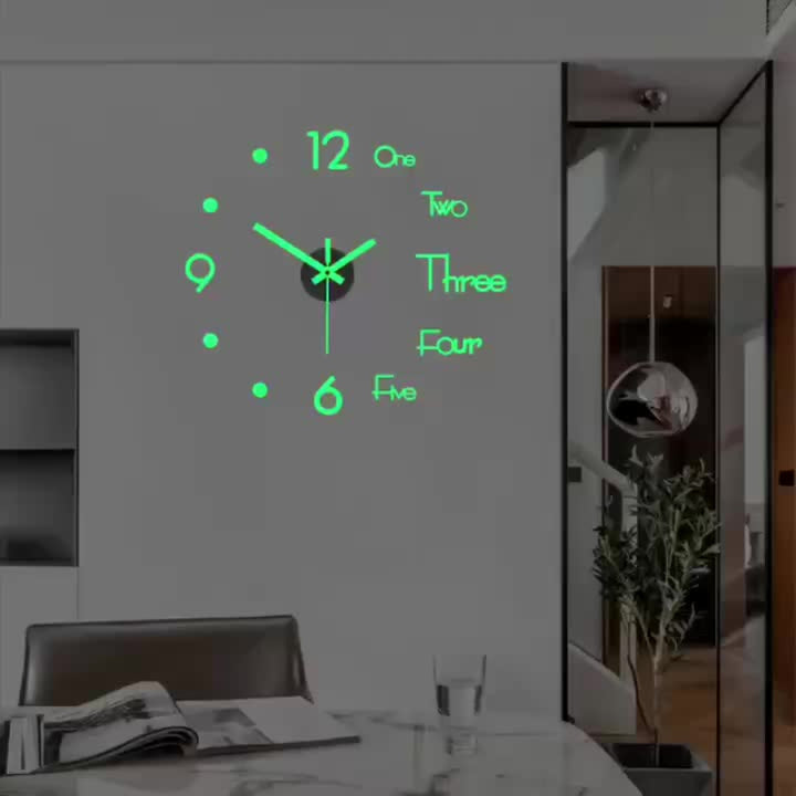 Modern DIY wall clock in elk design made of acrylic for living room and bedroom