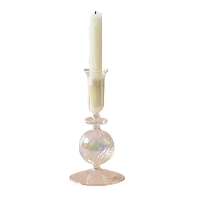 Glas-Kerzenhalter im französischen Vintage-Design