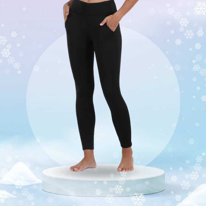 Damen Thermo Leggings Mit Fleecefutter Für Winter