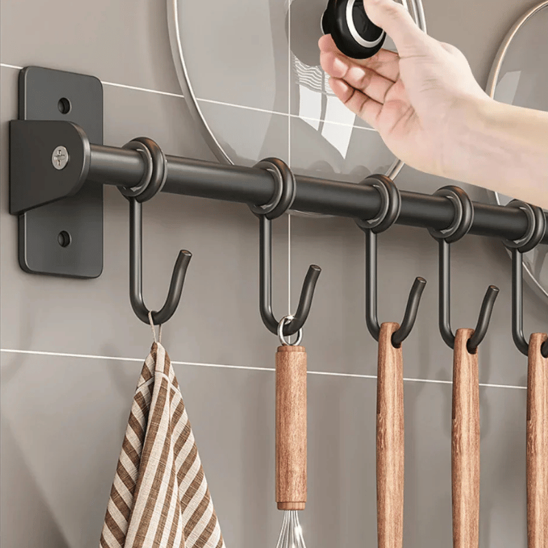 Compact kitchen hook organizer - efficient storage solution