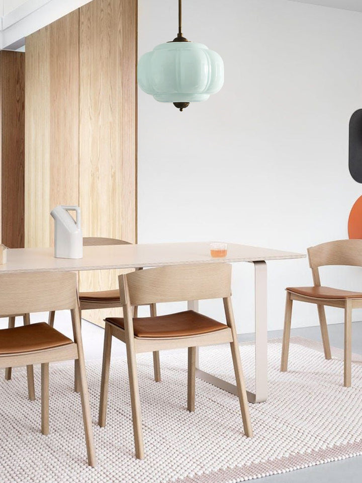 Vintage ceiling light made of frosted glass