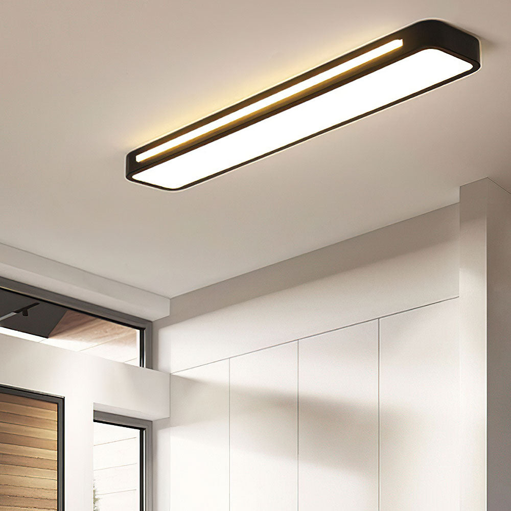 Nordic LED ceiling light – elongated, dimmable &amp; modern
