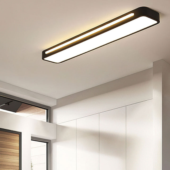 Nordic LED ceiling light – elongated, dimmable &amp; modern