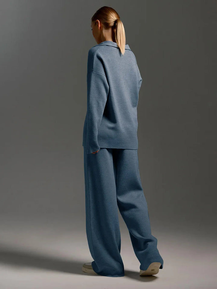 Women's Knit Set with a Loose Fit and Modern Design 