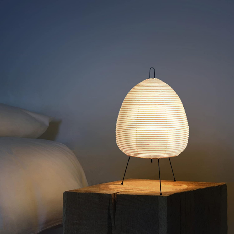 Japanese rice paper lamp – Minimalist design &amp; soft light for tranquil rooms