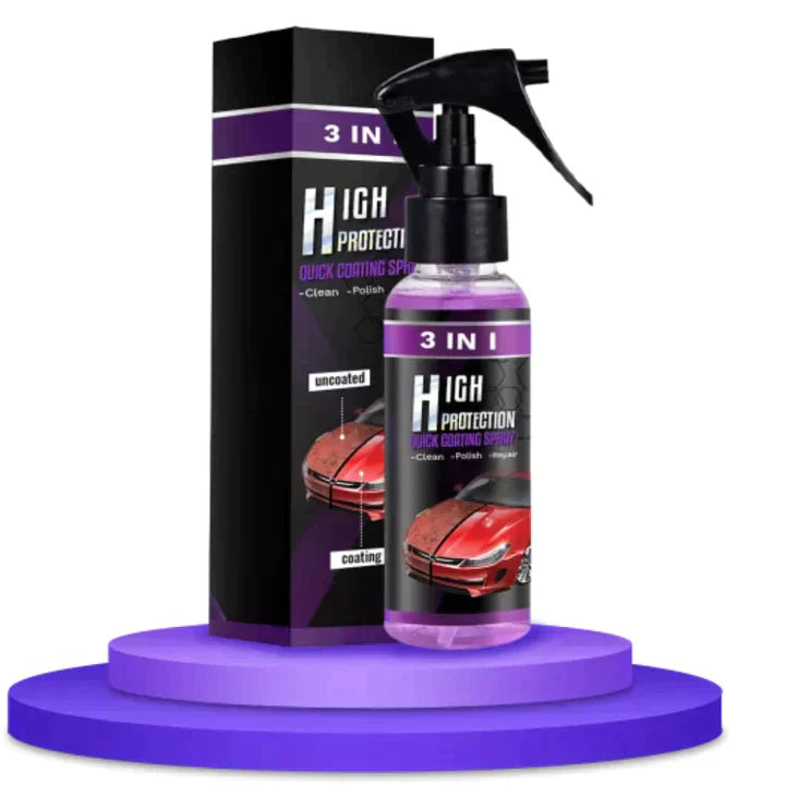 Ceramic coating spray for cars with 3-in-1 cleaning formula 
