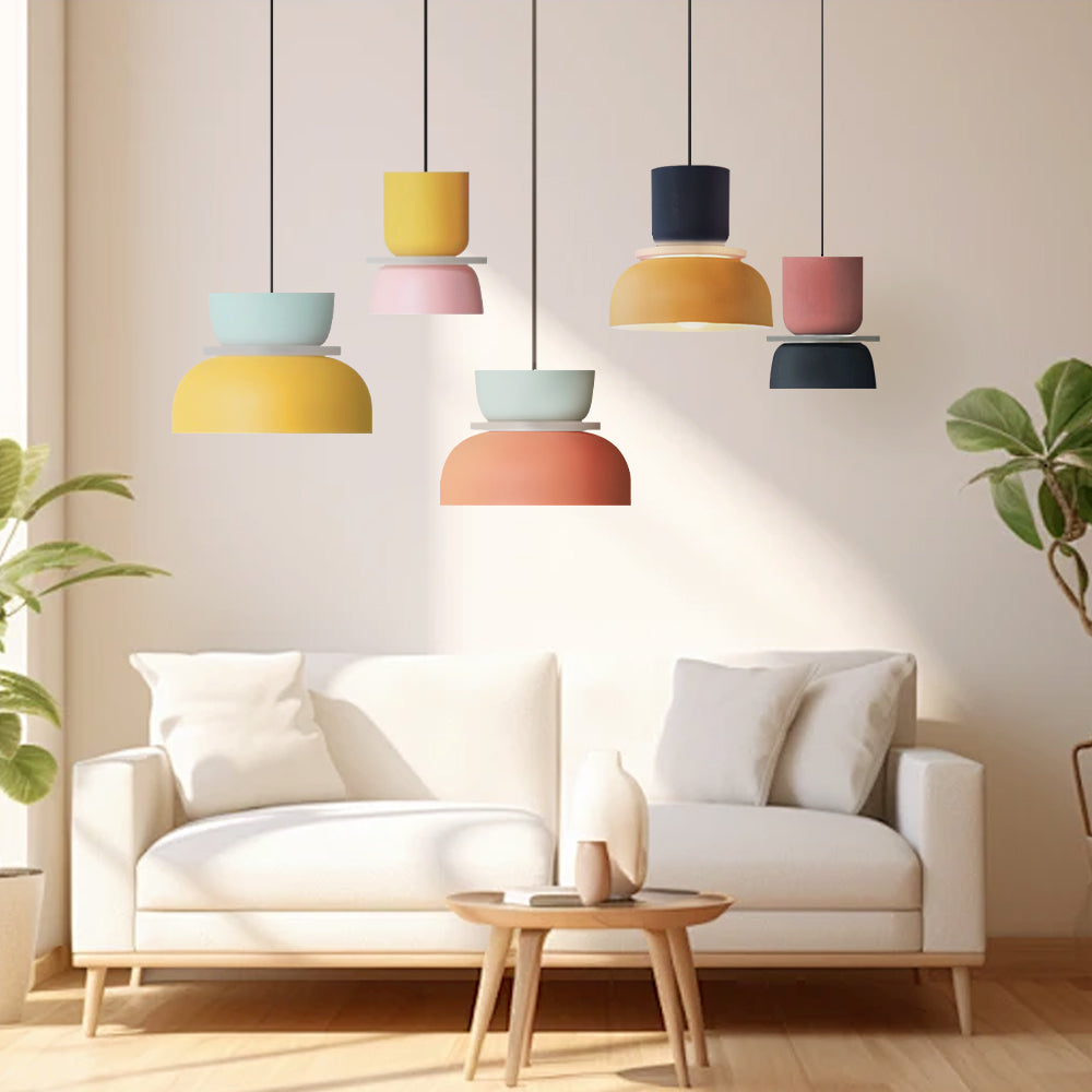 Nordic Macaron style pendant light with LED