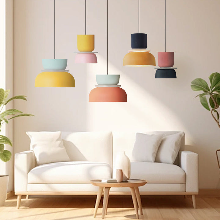 Nordic Macaron style pendant light with LED