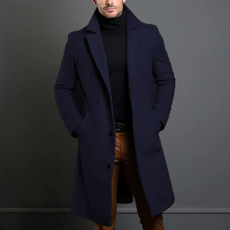 Men's Wool Jacket with Classic Design 