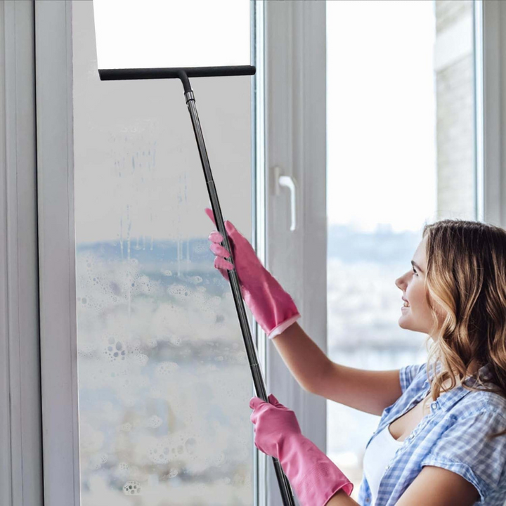 Telescopic shower squeegee for easy and efficient cleaning