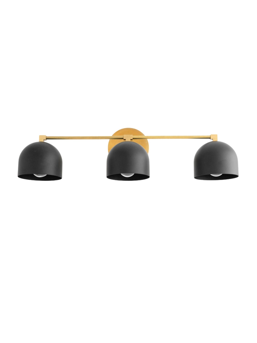 Mid-century wall light – brass bathroom mirror lamp in retro style