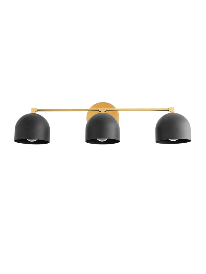 Mid-century wall light – brass bathroom mirror lamp in retro style