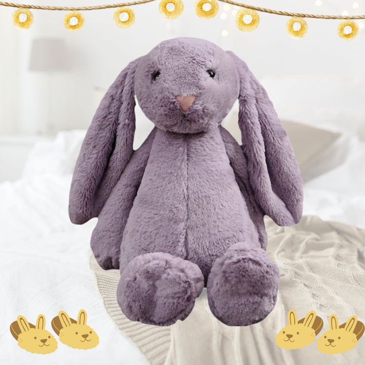 Plush rabbit with long ears – cuddly toy for children and adults
