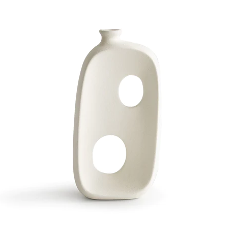 Keramische Hohlvase mit abstraktem Design