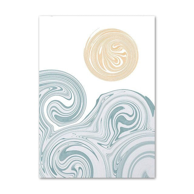 Leinwand-Wandkunst Boho Aquarelldruck-Set