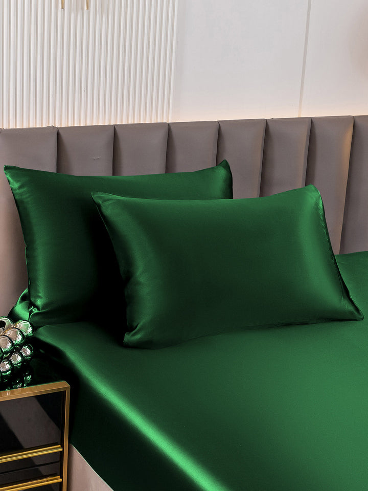 Zweiteiliges Kissenbezug-Set mit Reißverschluss – Glattes Kopfkissen-Set in Uni-Farben