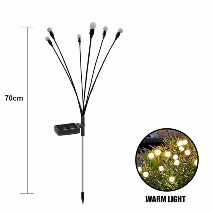 Solar-Gartenstecklichter 2er-Pack 70 cm 6 LED