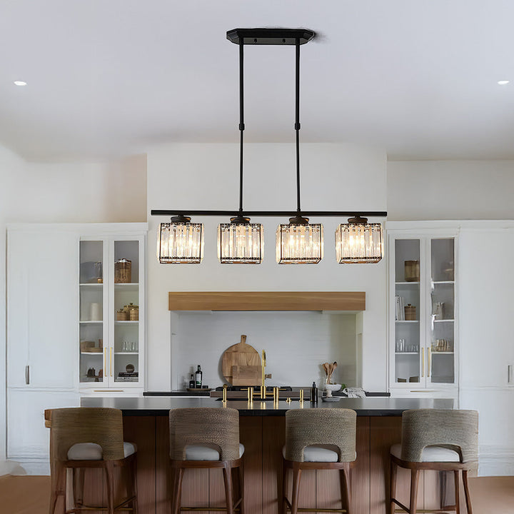 Modern designer pendant light with multiple light sources for dining room and kitchen