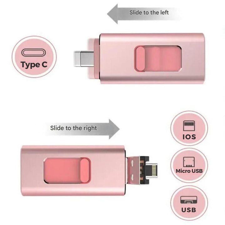 4-in-1 USB-C Lightning Flash Drive for Laptop and Tablet
