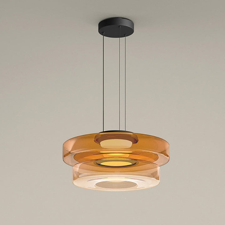 Glass pendant light in Bauhaus style – dimmable, modern &amp; colorful