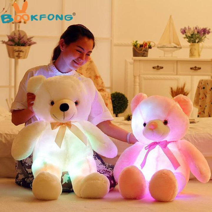 Light-up LED teddy bear with color-changing light 