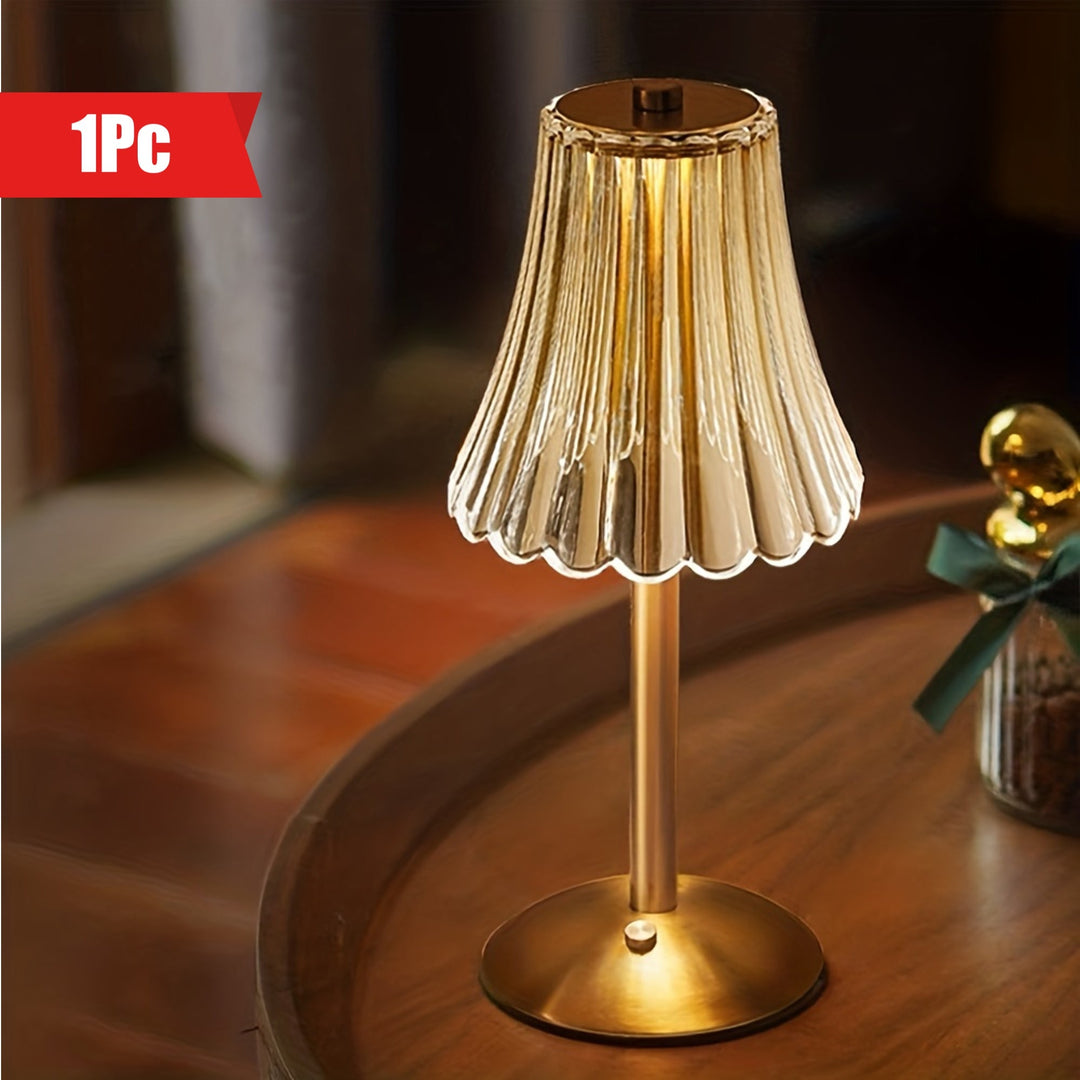 Crystal table lamp with LED and touch control