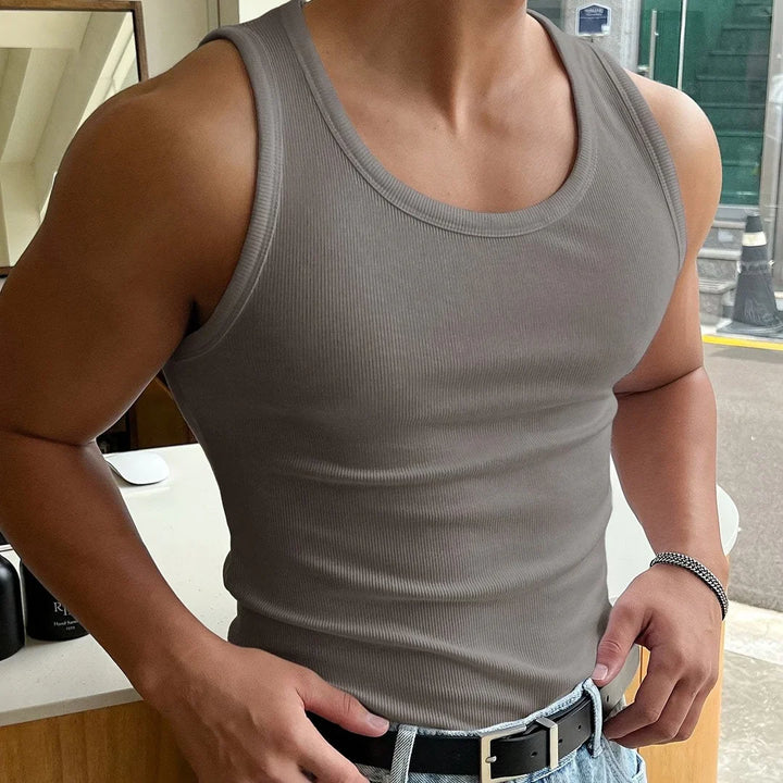 Men's Tank Top with Breathable Design 