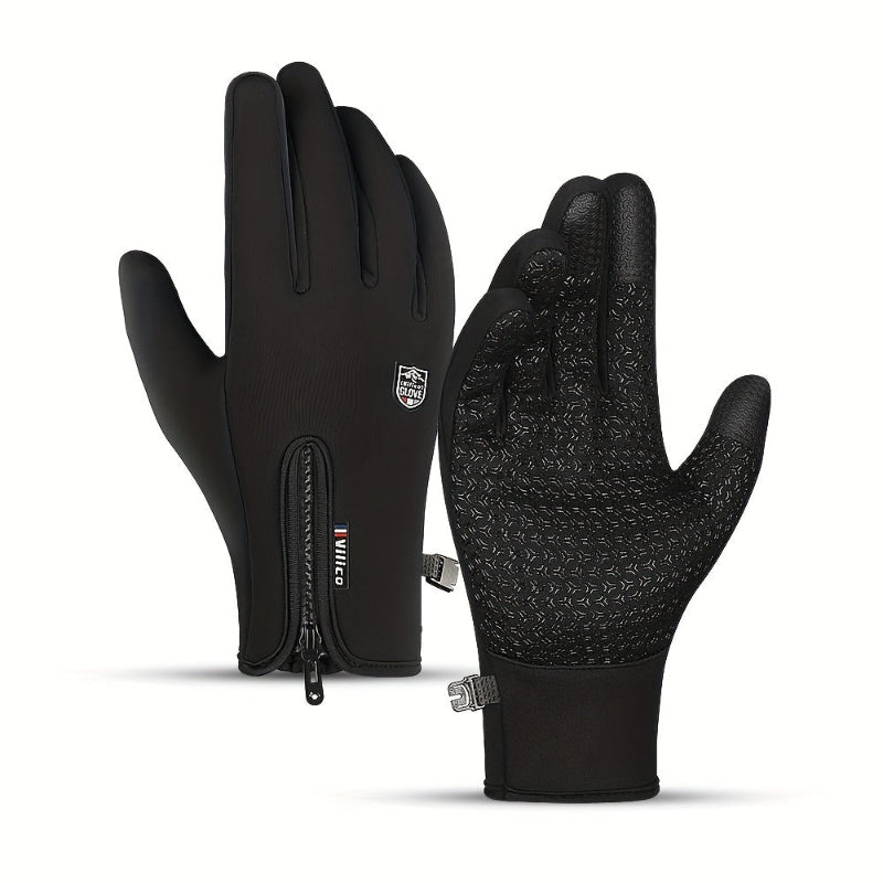 Warm windproof touchscreen gloves for men