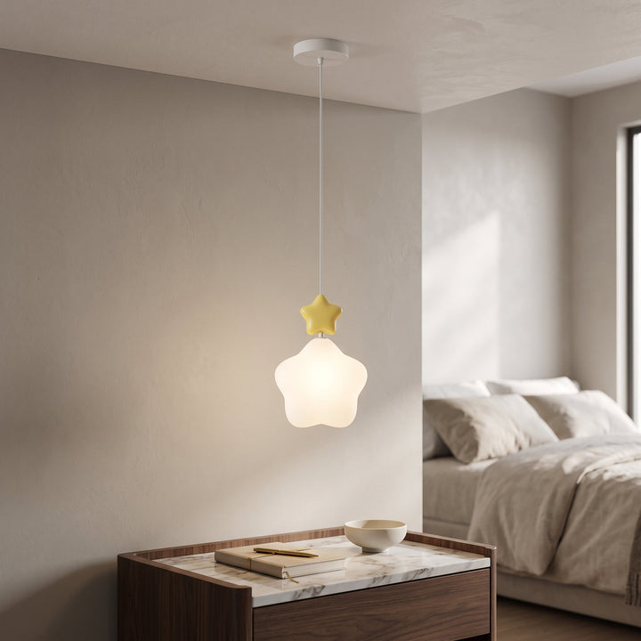 Dekorative LED-Pendelleuchte Wolke Stern mit warmem, weichem Licht