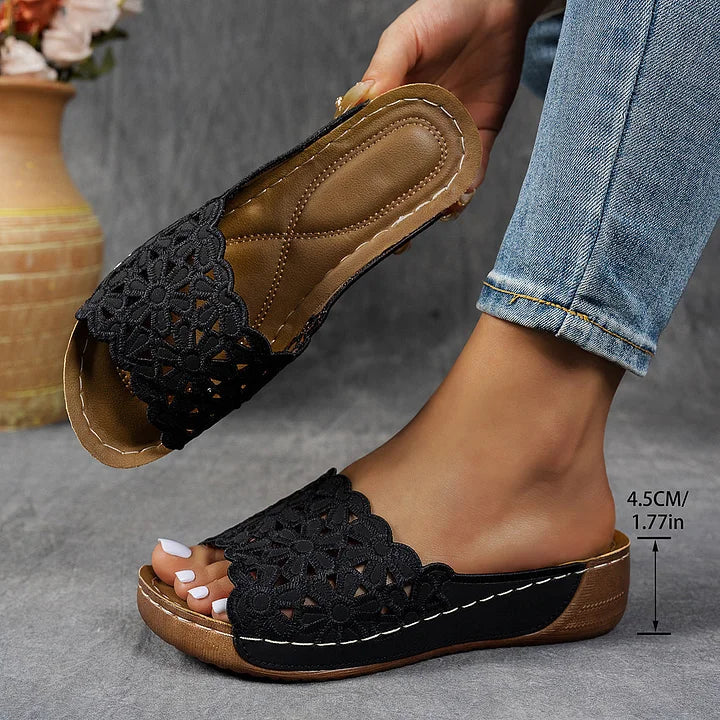 Stylish Fishnet Strap Sandals for Women