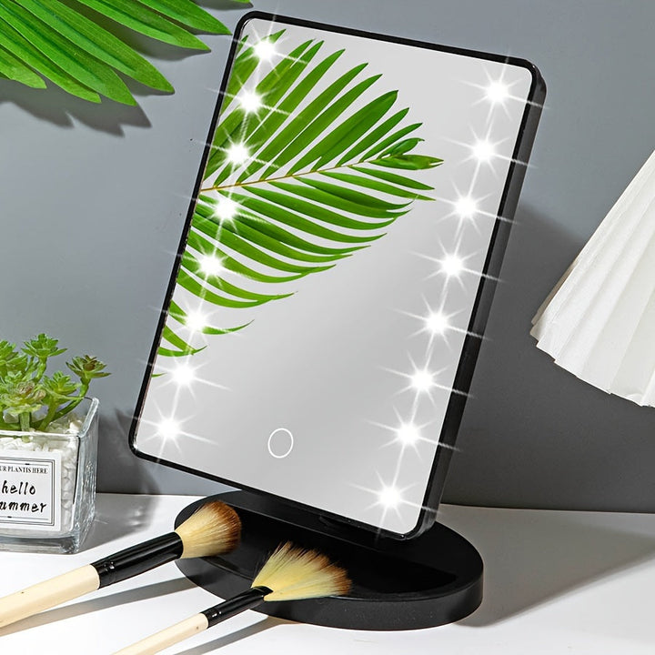 LED makeup mirror with touch function and 16 dimmable lights