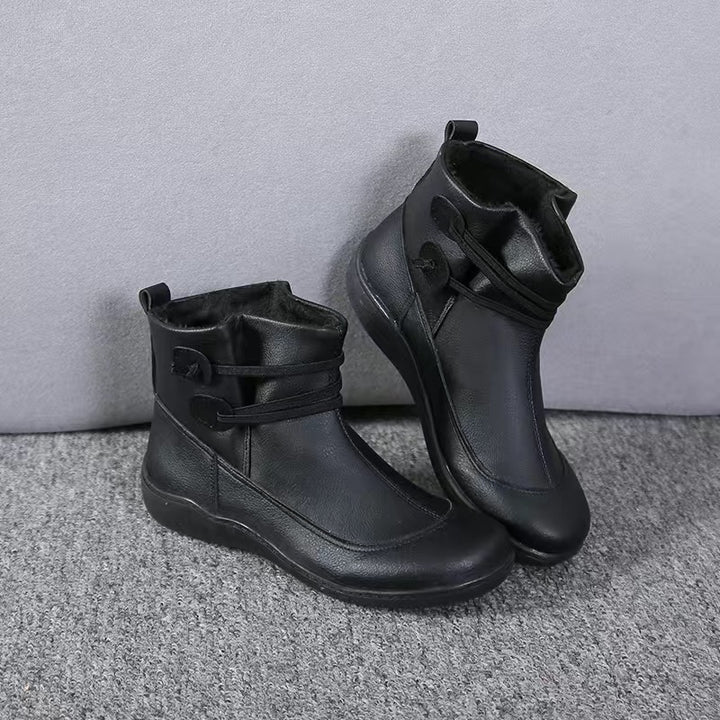 Women's Boots with Zipper and Weatherproof Design