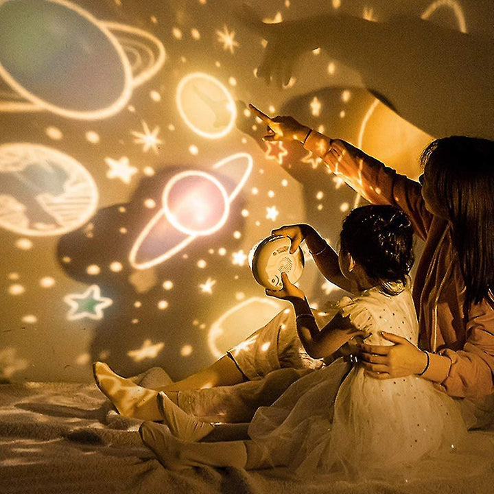 Star projector night light for children – dimmable &amp; safe with music function