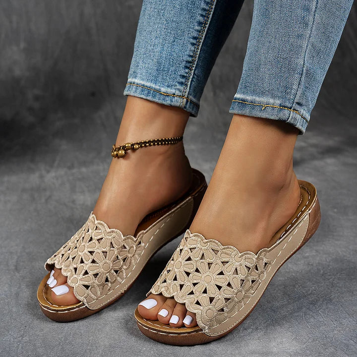 Stylish Fishnet Strap Sandals for Women