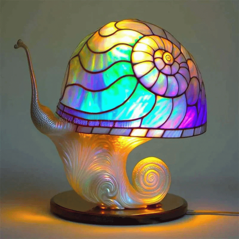 Stained glass table lamp - Decorative, cozy light