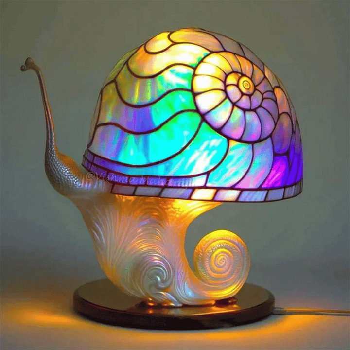 Stained glass table lamp - Decorative, cozy light