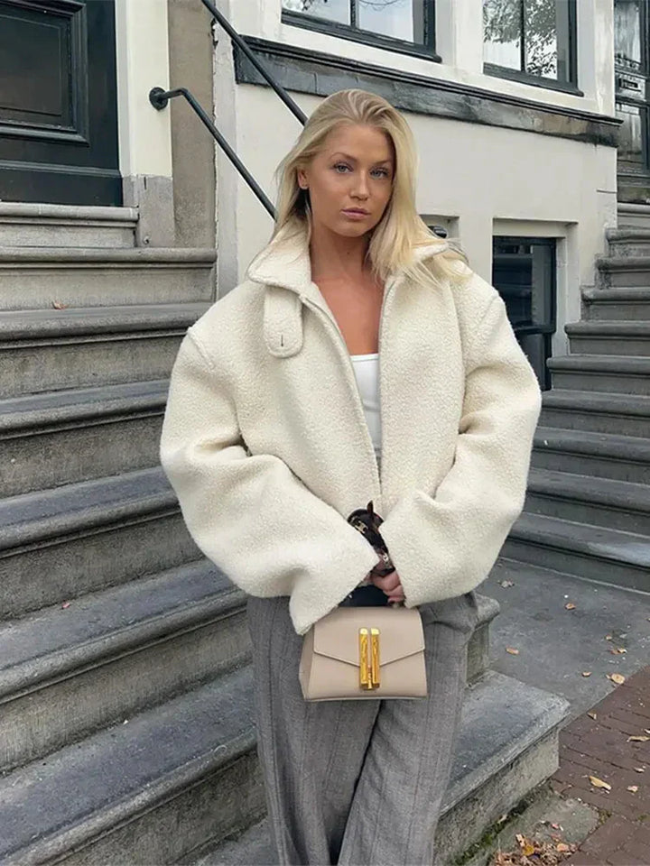 Women's Fleece Jacket with Minimalist Design