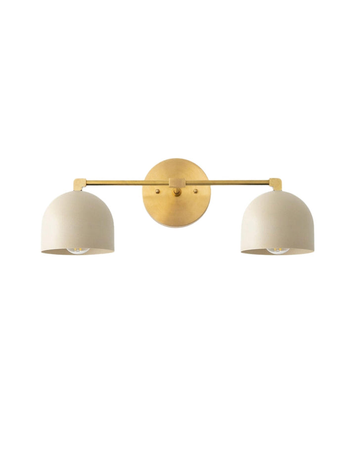 Mid-century wall light – brass bathroom mirror lamp in retro style