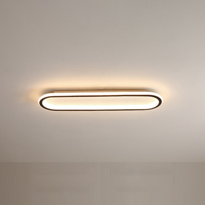 Oval dimmable LED ceiling light with color change – flat &amp; modern
