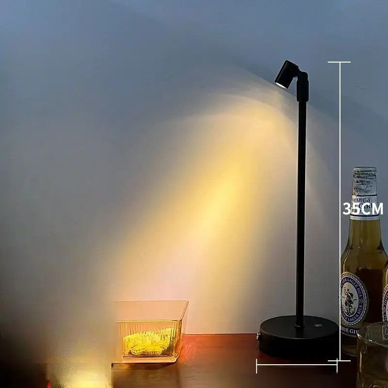 LED table lamp with touch dimmer and USB charging