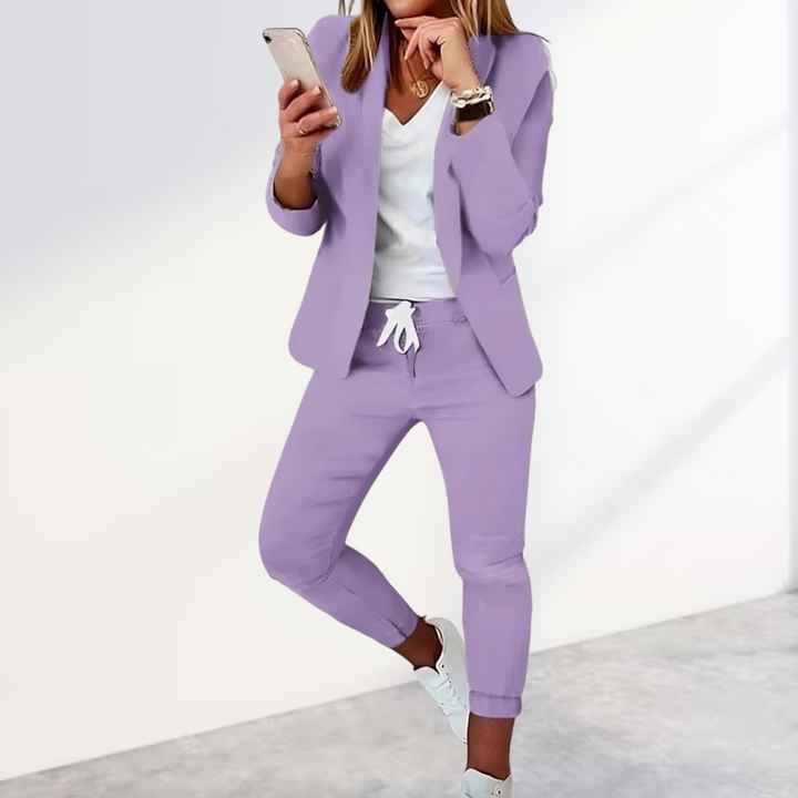 Women's Blazer Set with Trousers in a Modern Style