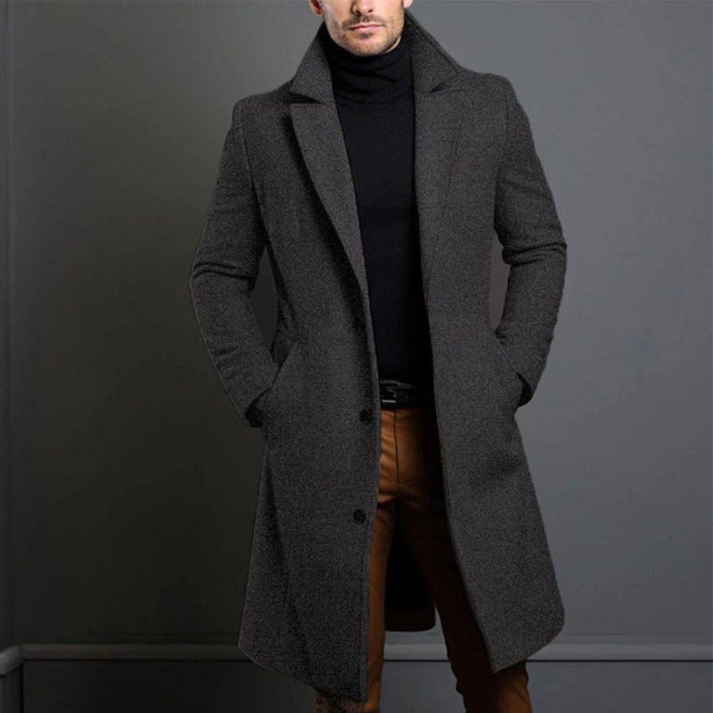 Men's Wool Jacket with Classic Design 