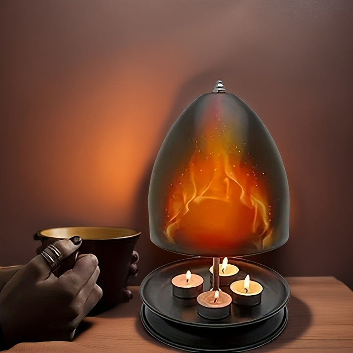 Einzigartiger tragbarer Heizstrahler aus Metall mit Kerzenheizung für drinnen und draußen