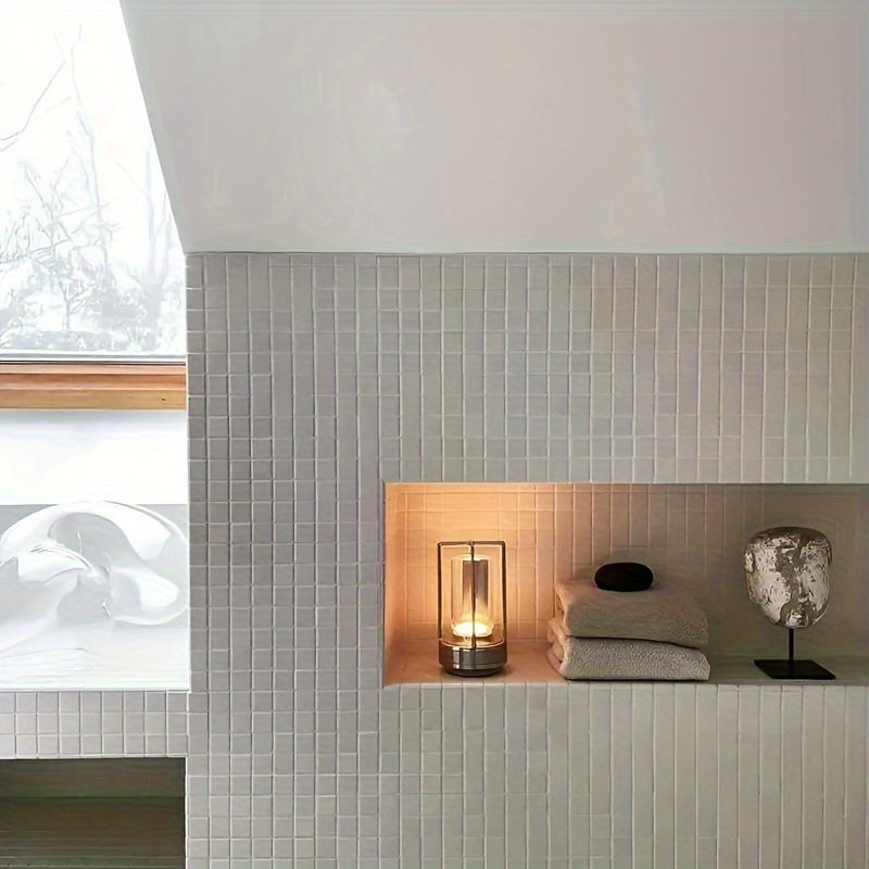 Rechargeable crystal table lamp – touch-controlled &amp; USB powered