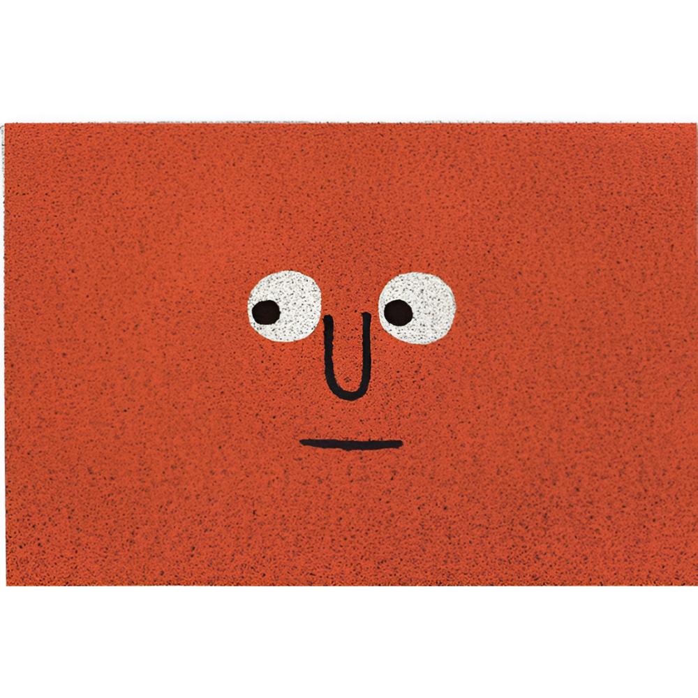 PVC-Rutschfester Fußmatte mit Smiley-Gesicht Bedruckter Eingangsbereich-Teppich